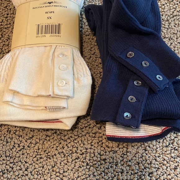 Bundle of 2 Pairs of Lucky Brand Leggings Size XS Navy & Cream- Brand new! - Picture 6 of 7
